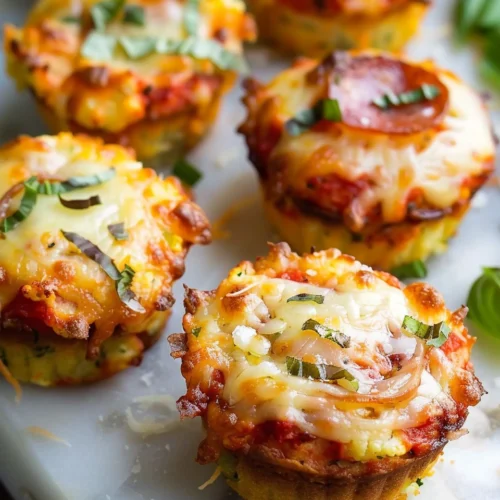 Low Carb Cauliflower Pizza Muffins