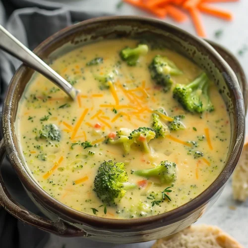 High Protein Broccoli Cheddar Soup