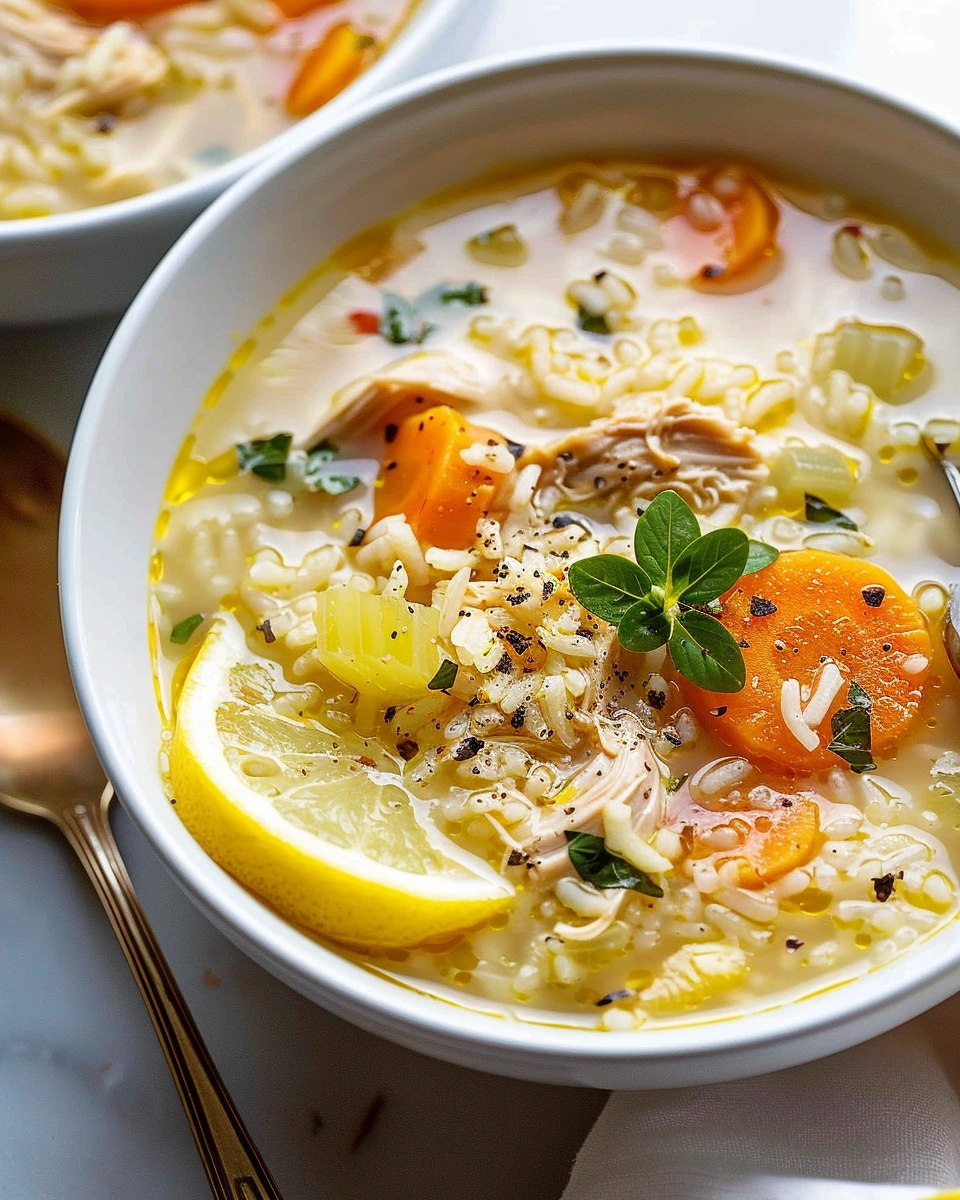 Lemon Chicken Rice Soup