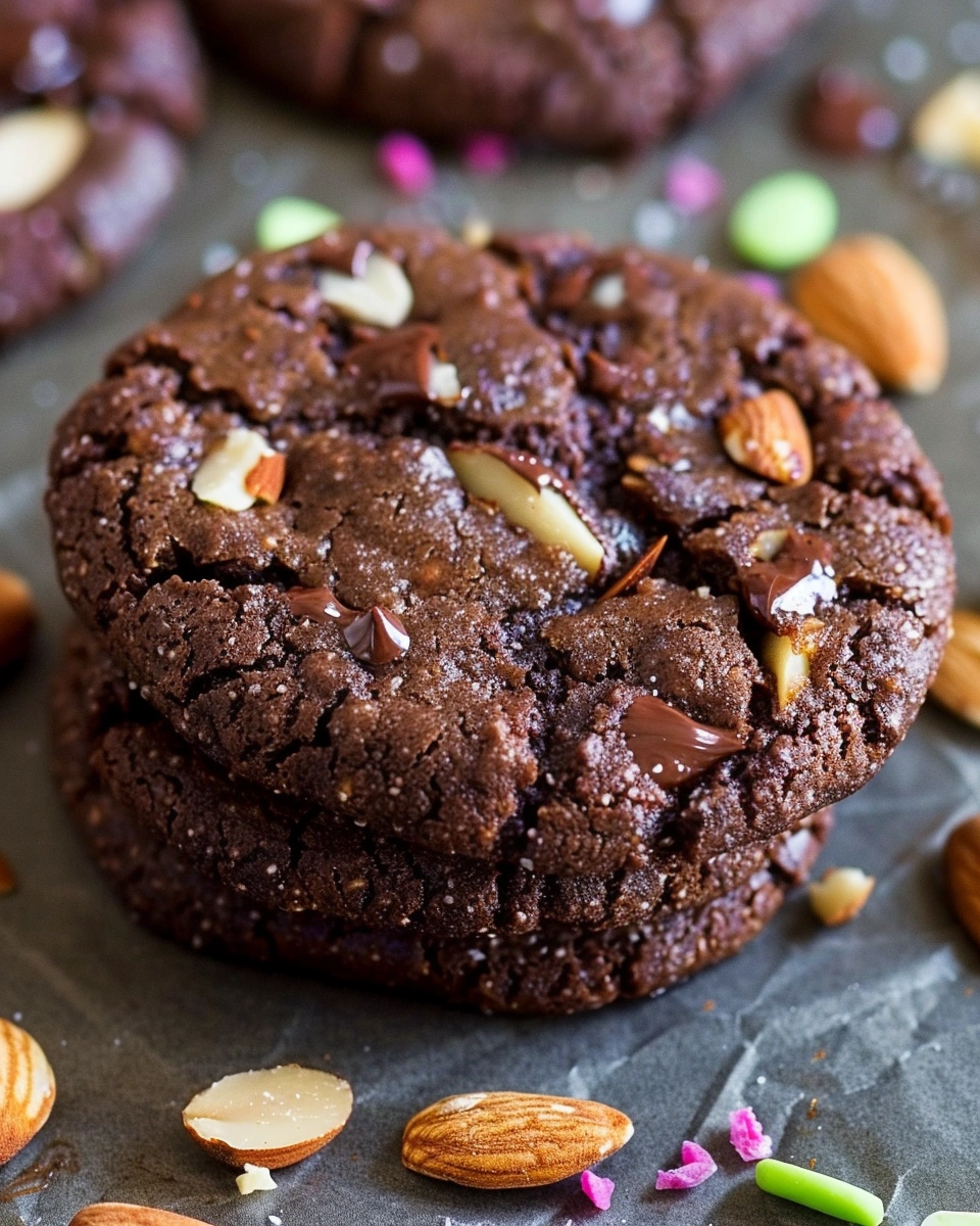 Dark Chocolate Almond Butter Cookies