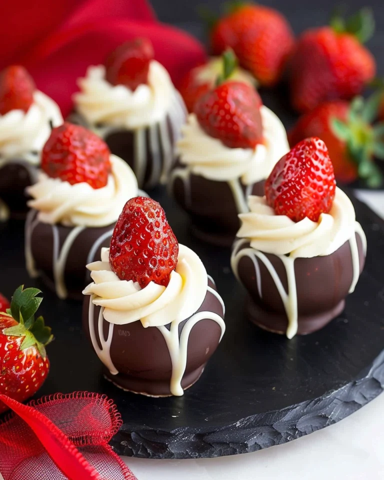 Chocolate Covered Cheesecake Strawberries