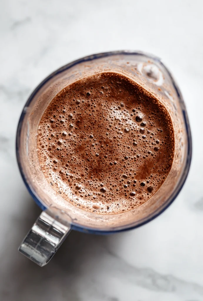 Chocolate Peanut Butter Cottage Cheese Pudding Process