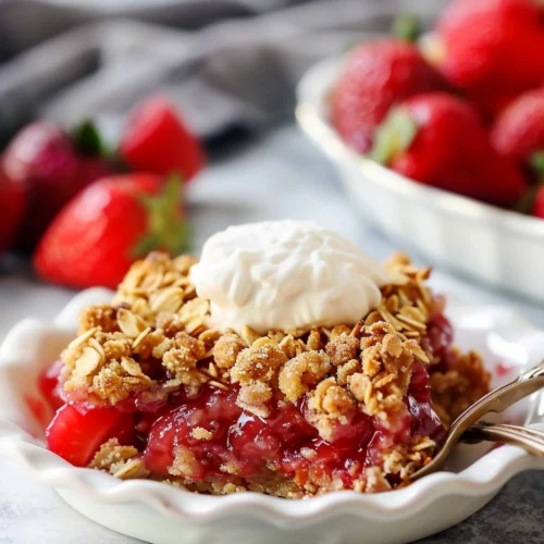 Healthy Strawberry Rhubarb Crisp