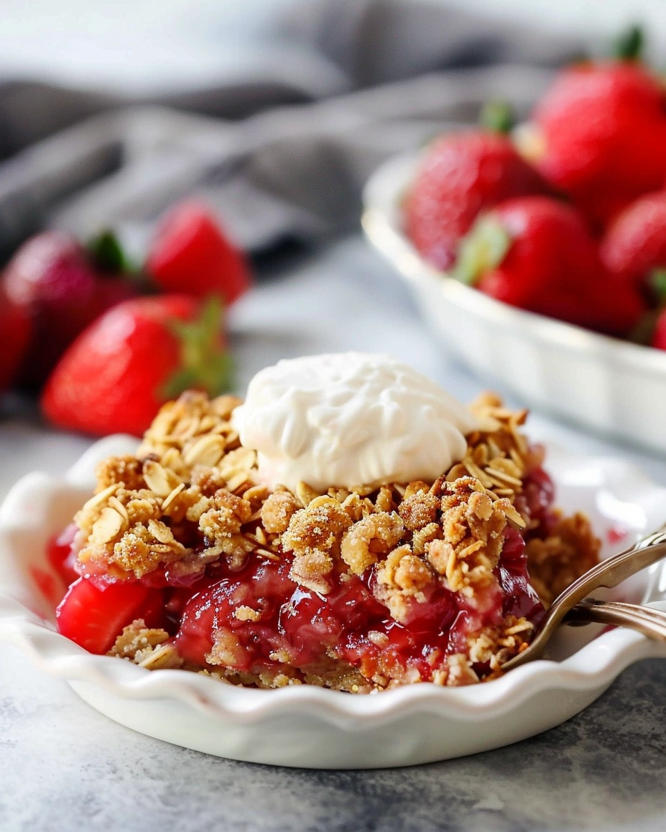 Healthy Strawberry Rhubarb Crisp