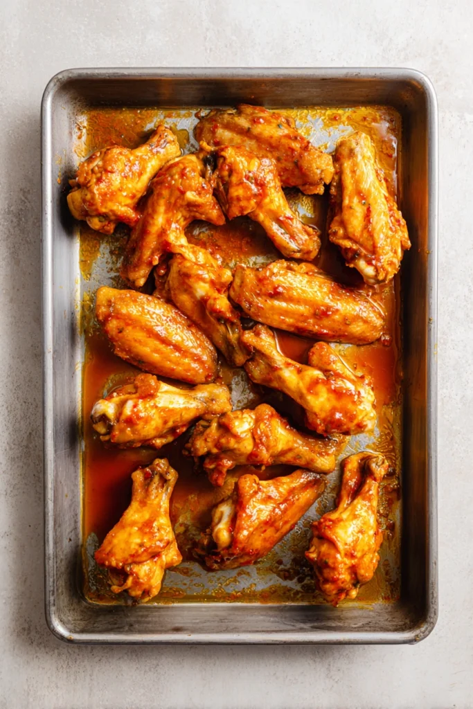 Baked Buffalo Wings Process