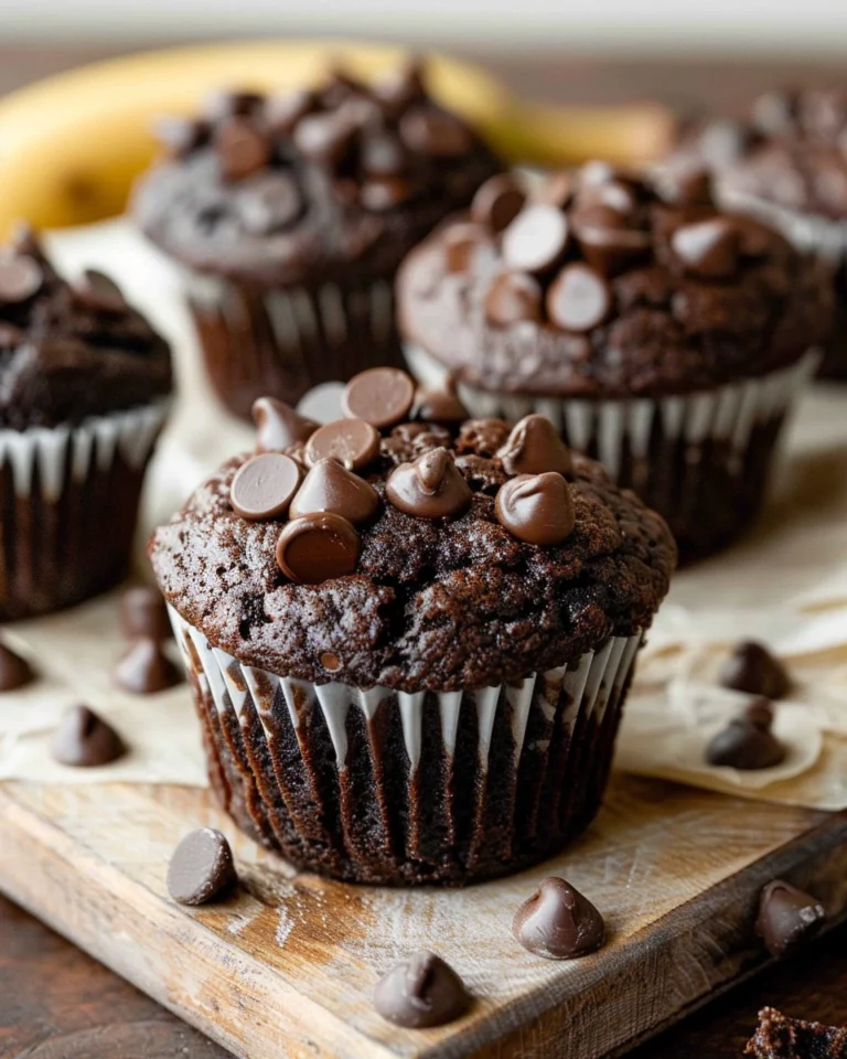 Healthier Chocolate Banana Muffins