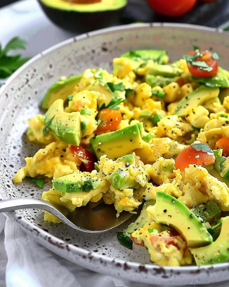 Keto Avocado Egg Scramble