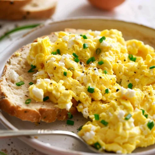 High Protein Scrambled Eggs With Cottage Cheese