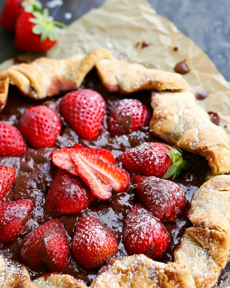 Gluten-Free Chocolate Strawberry Galette