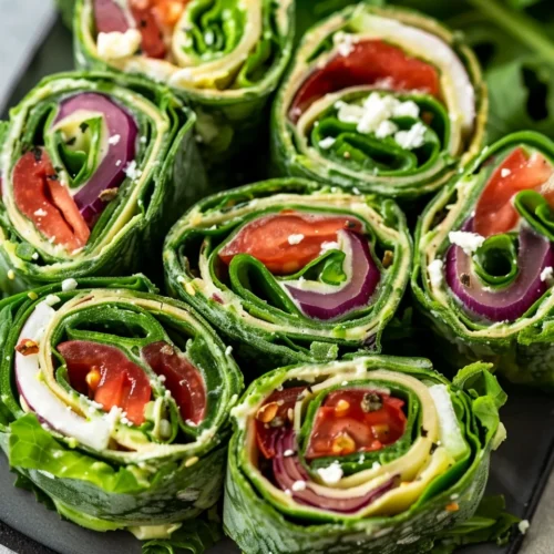 Greek Salad Pinwheels