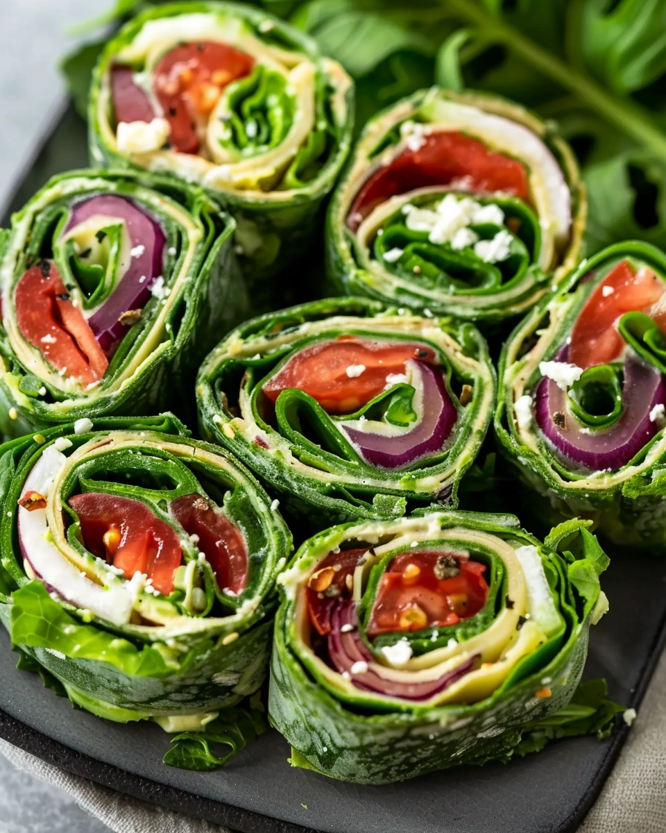 Greek Salad Pinwheels