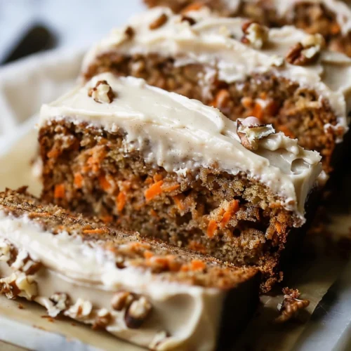 Healthier Carrot Cake Banana Bread with Cinnamon Cream Cheese Frosting