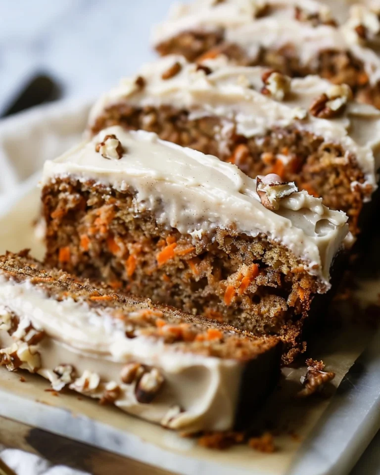 Healthier Carrot Cake Banana Bread with Cinnamon Cream Cheese Frosting