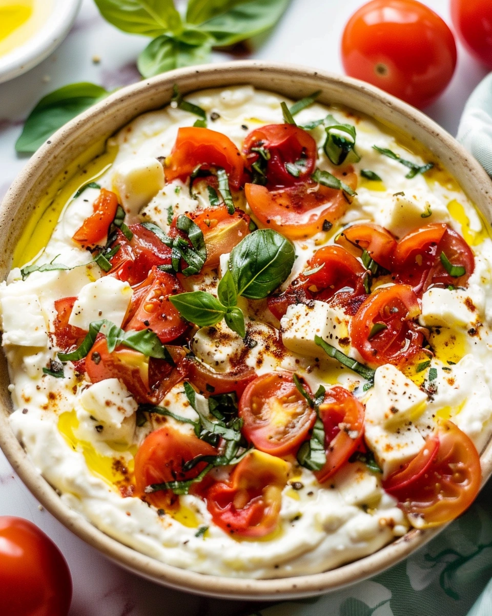 Whipped Feta Bruschetta Dip