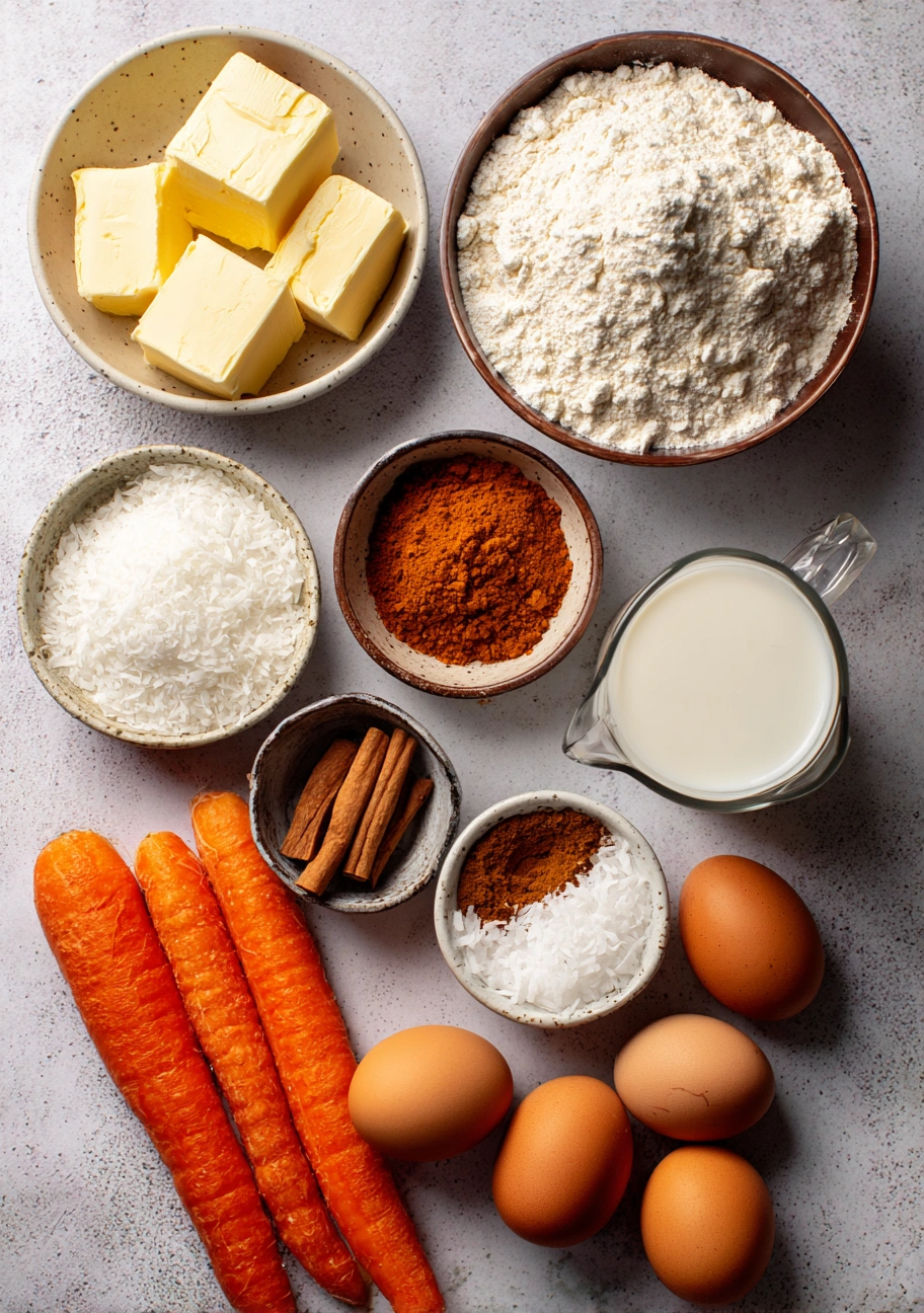 Healthy Carrot Cake Muffins with Cream Cheese Glaze Ingredients