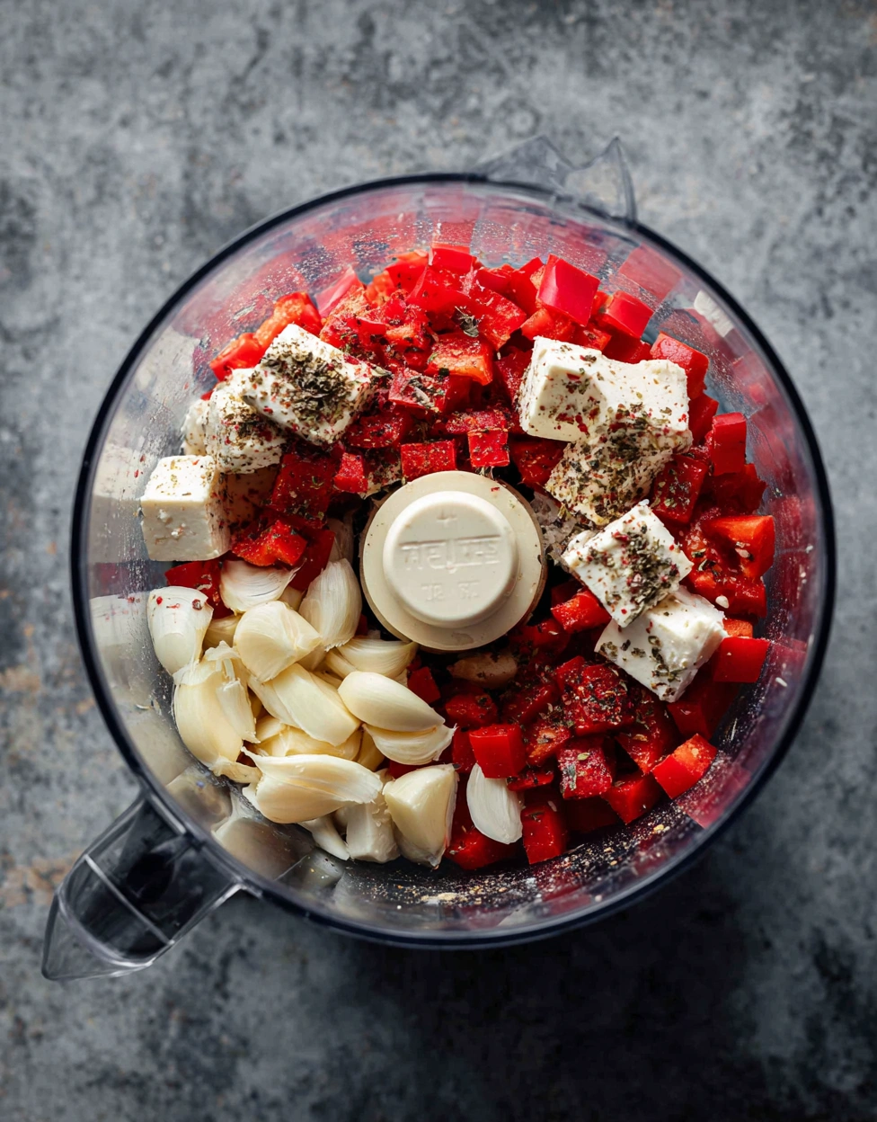 Spicy Roasted Red Pepper Feta Dip