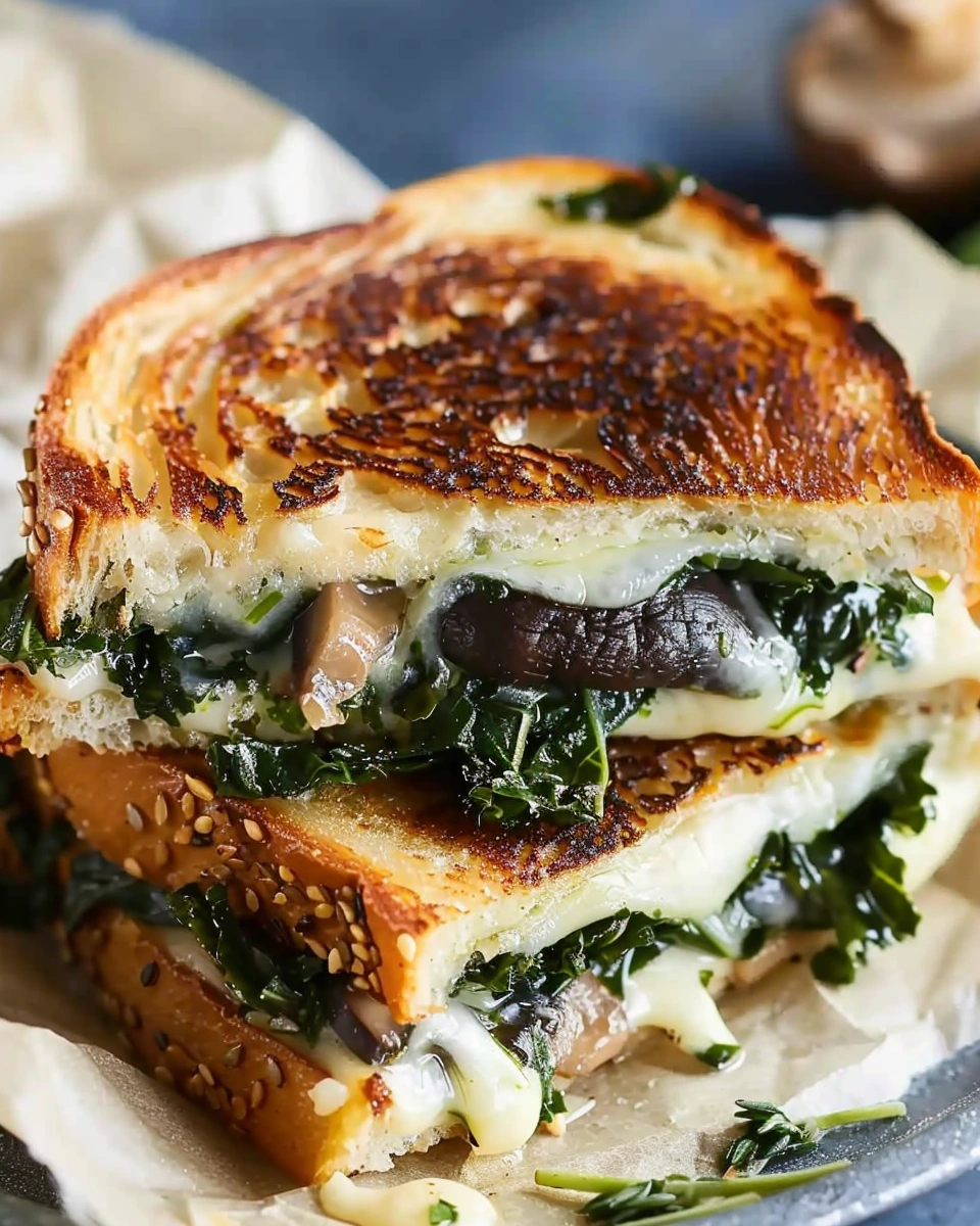 Collards & Portobello Grilled Cheese