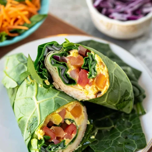 Breakfast Burrito Collard Green Wraps