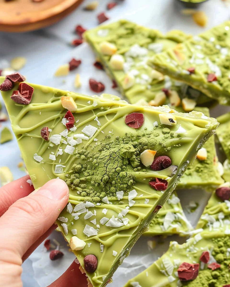 White Chocolate Matcha Bark (Dairy-free)