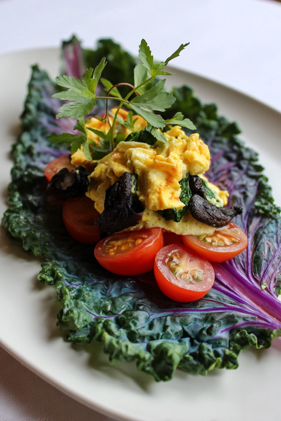Breakfast Burrito Collard Green Wraps