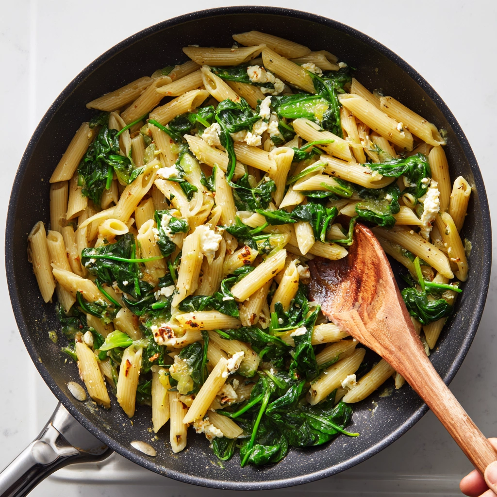 Chicken & Spinach Skillet Pasta with Lemon & Parmesan