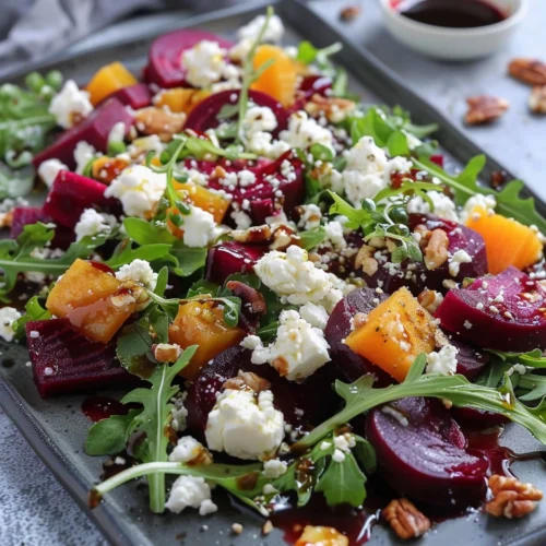 Honey Roasted Beet and Goat Cheese Salad