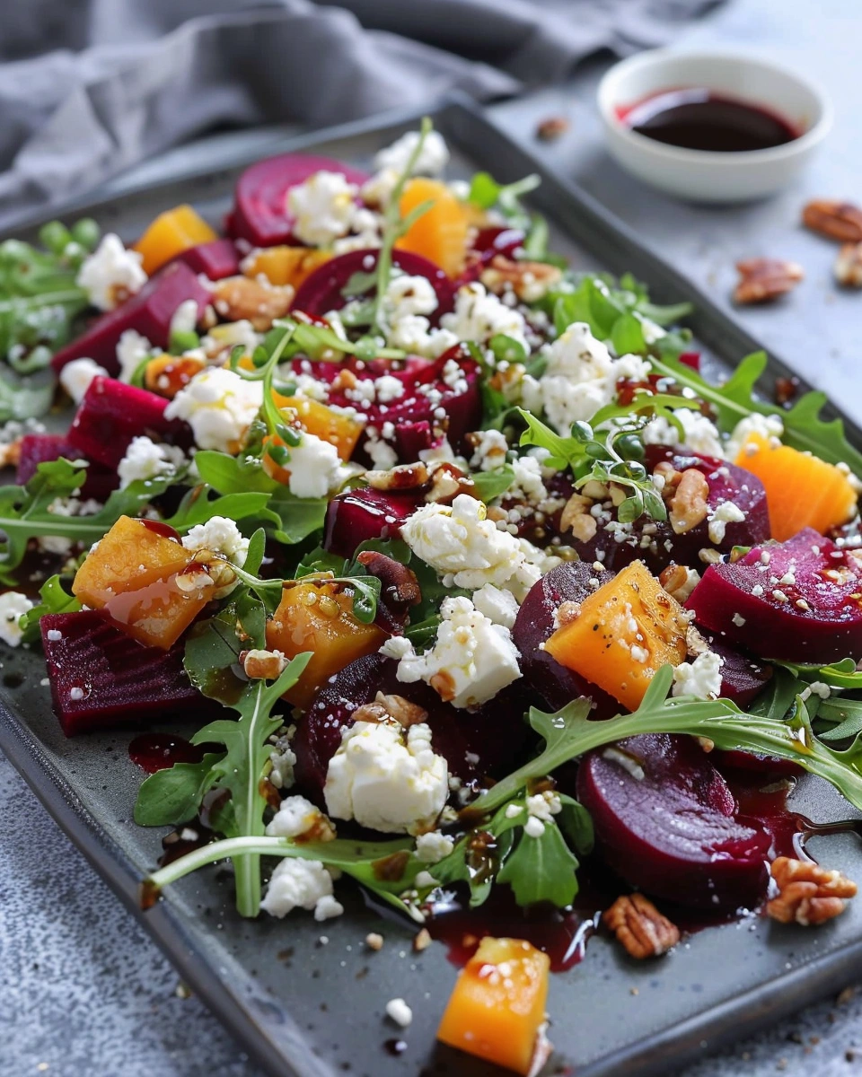 Honey Roasted Beet and Goat Cheese Salad