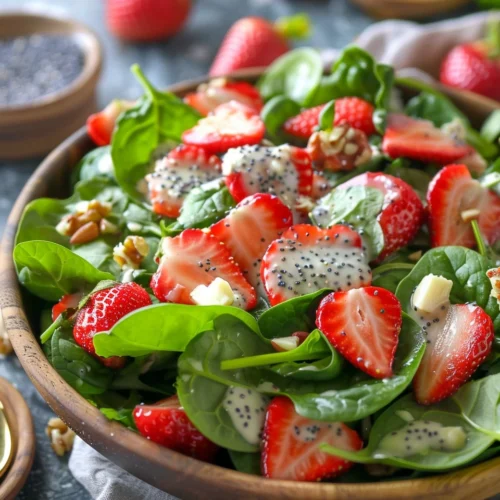 Strawberry Spinach Salad with Poppy Seed Dressing