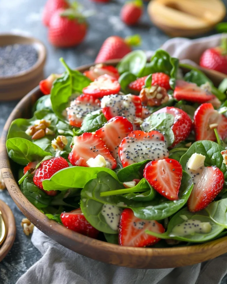 Strawberry Spinach Salad with Poppy Seed Dressing