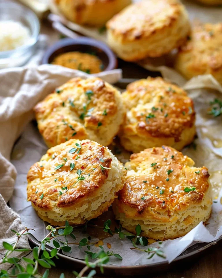 Honey Garlic Parmesan Biscuits