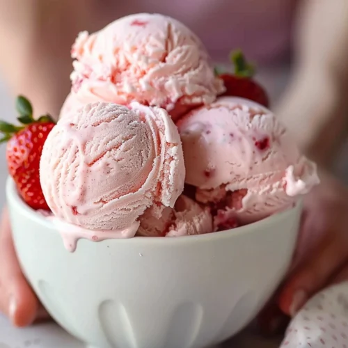 Strawberry Cottage Cheese Ice Cream