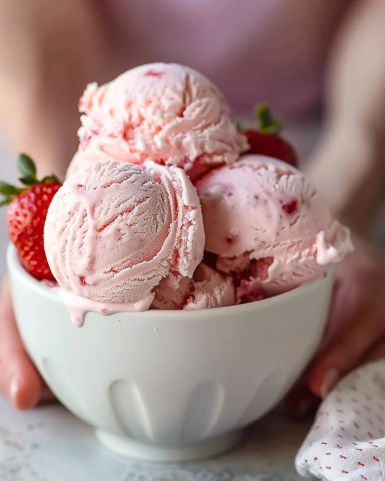 Strawberry Cottage Cheese Ice Cream