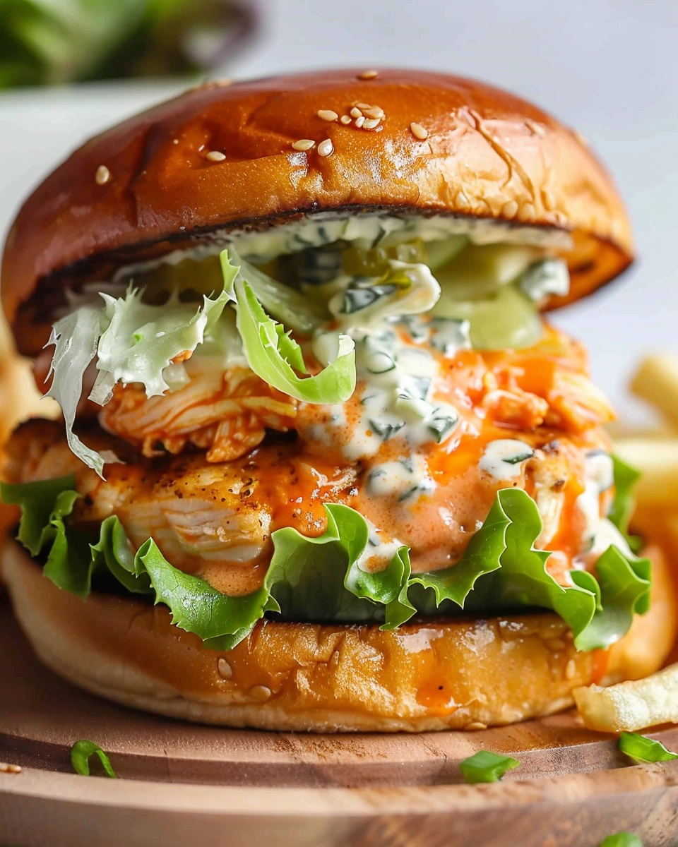 Buffalo Chicken Burgers