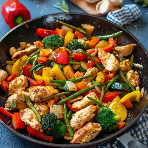Healthy Chicken and Vegetables Skillet