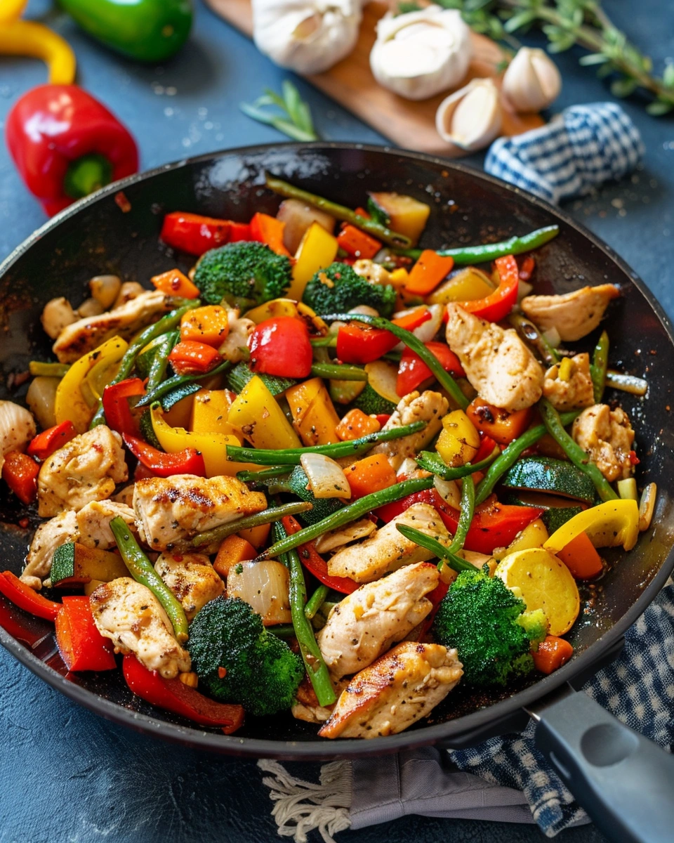 Healthy Chicken and Vegetables Skillet