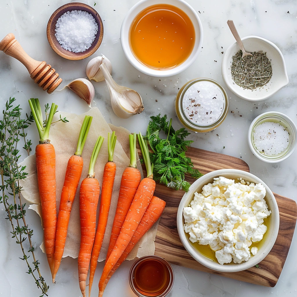 Roasted Carrot Puff Pastry Tart with Herbed Goat Cheese & Hot Honey
