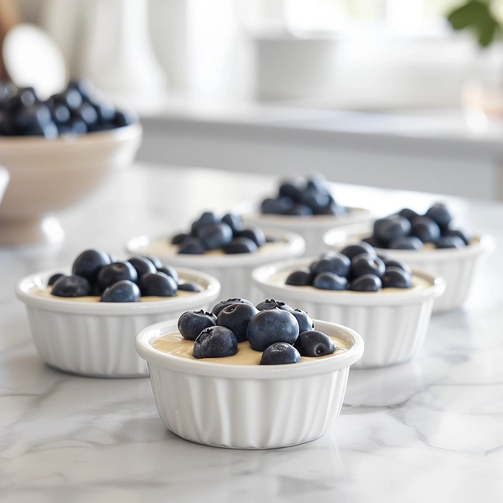 Healthy Baked Blueberry Cottage Cheese Bowls