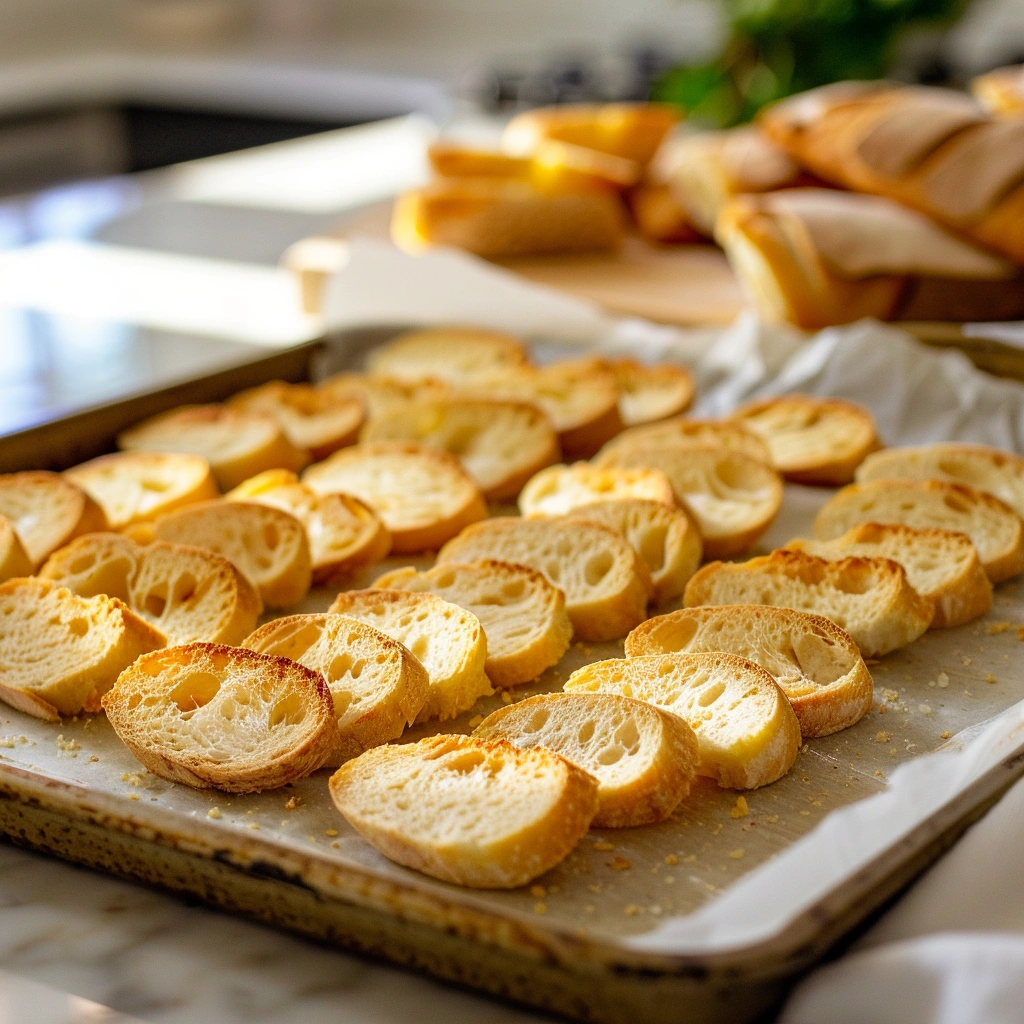  Parmesan Crusted Crostini with Pear, Walnuts & Hot Honey