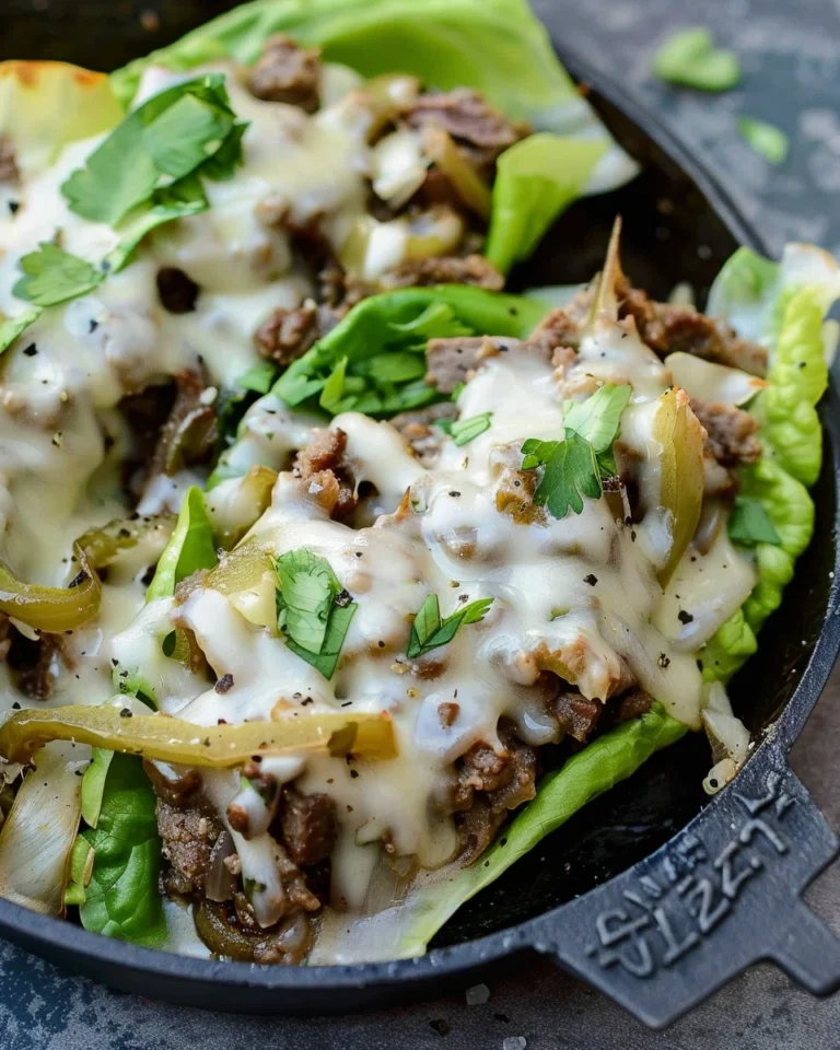 Philly Cheesesteak Lettuce Wraps