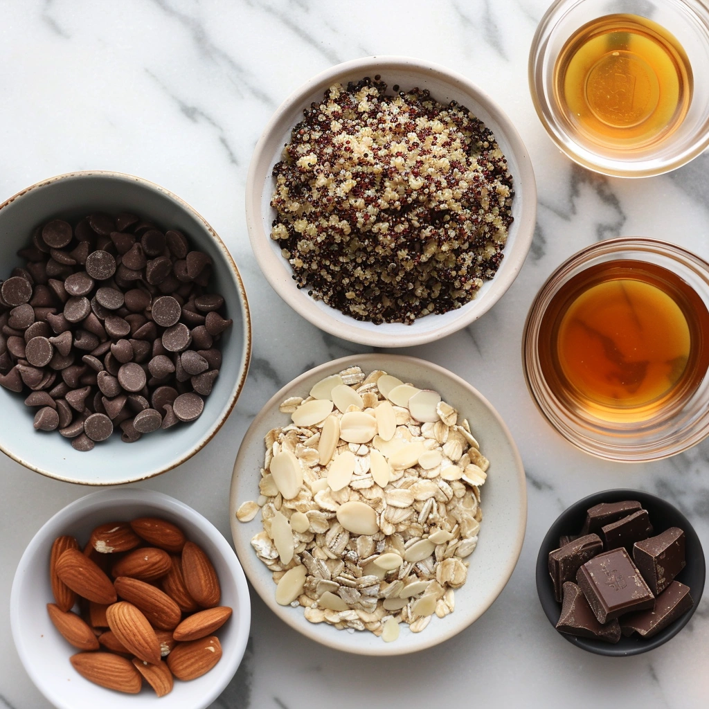 Chocolate Almond Quinoa Snack Bars