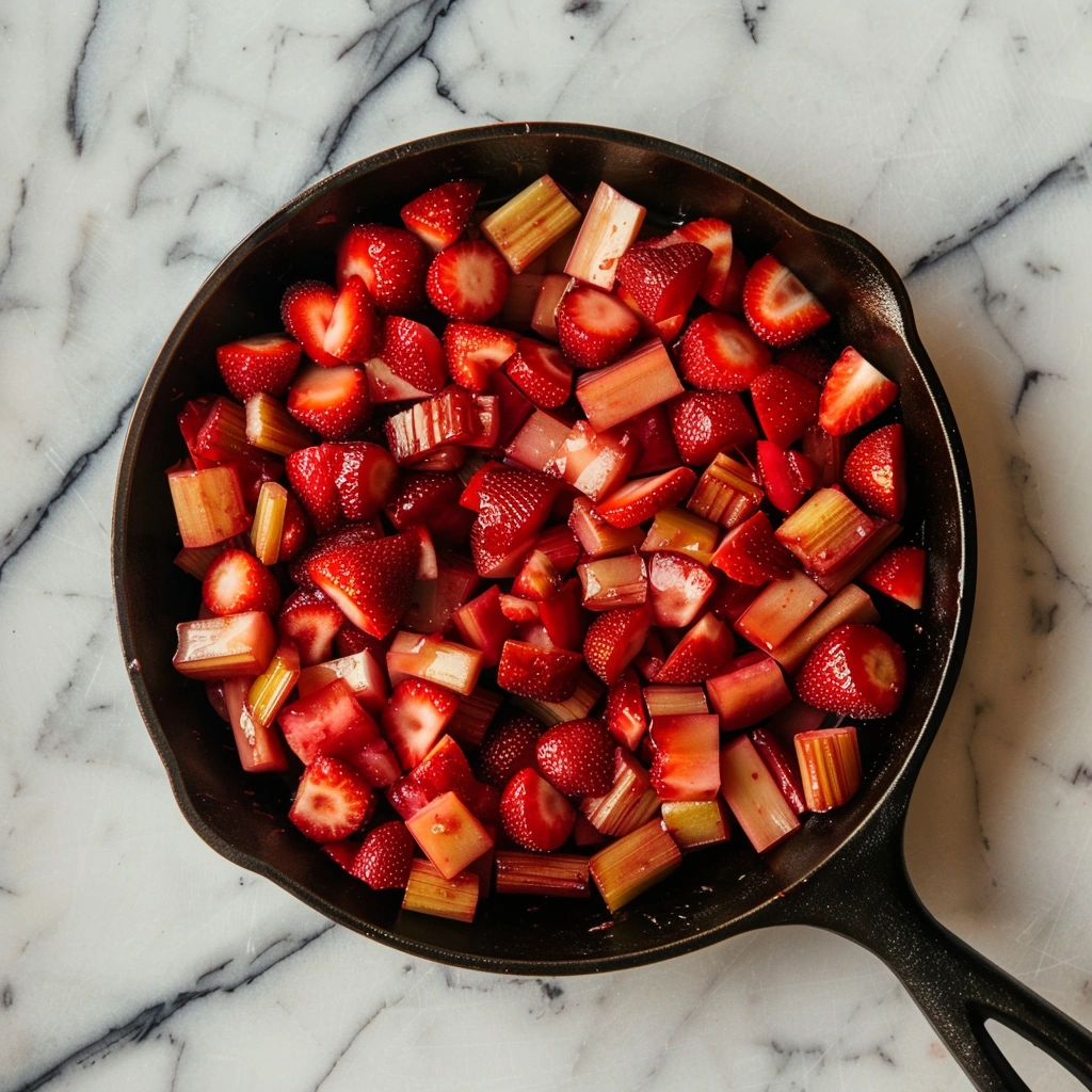 Skillet Strawberry Rhubarb Crisp
