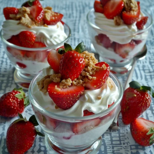 Low Sugar Strawberry Cheesecake Parfait