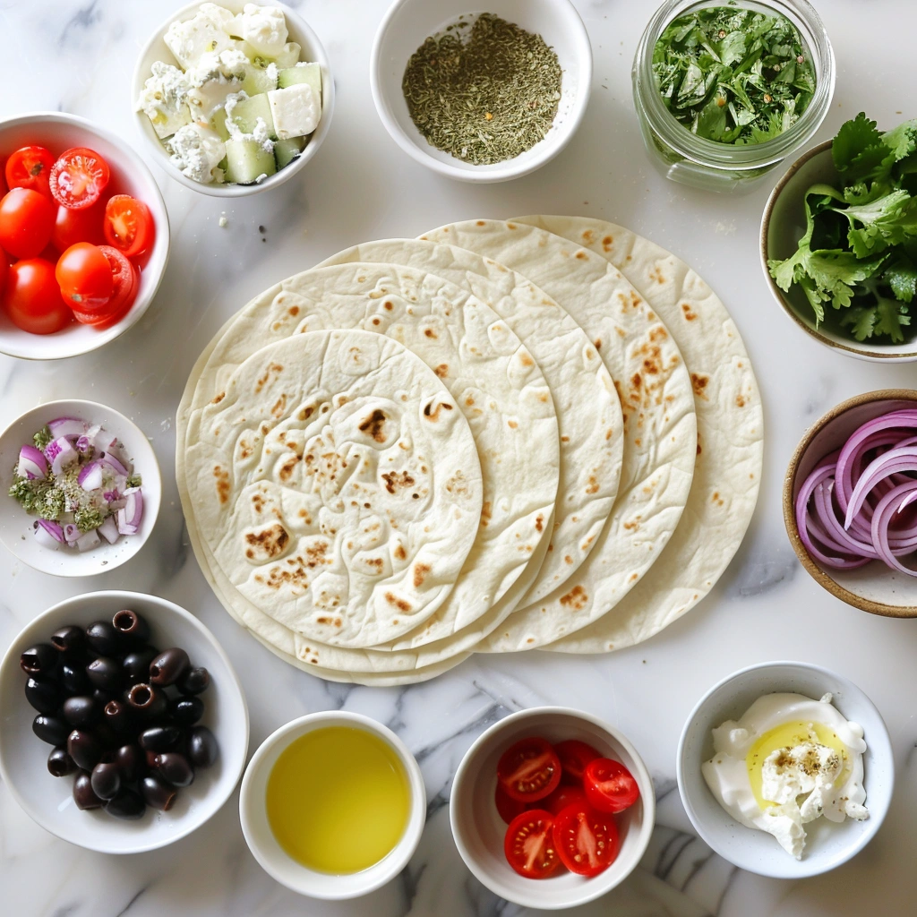 Greek Salad Pinwheels