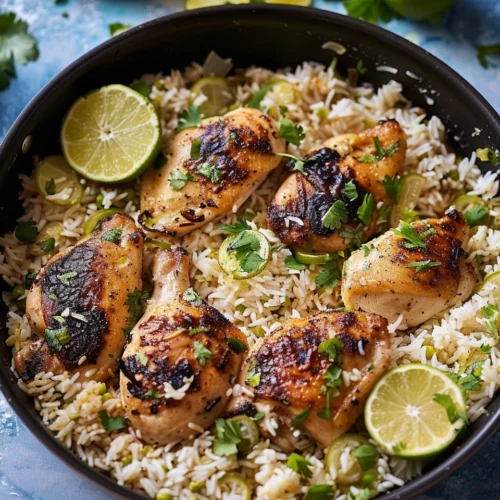 One-Pan Coconut Lime Chicken and Rice