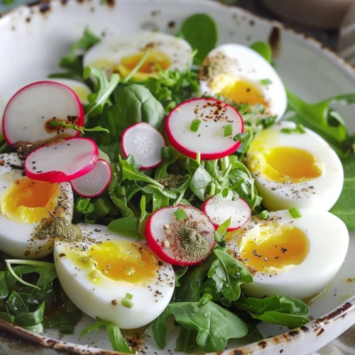 Spring Greens with Radish and Egg