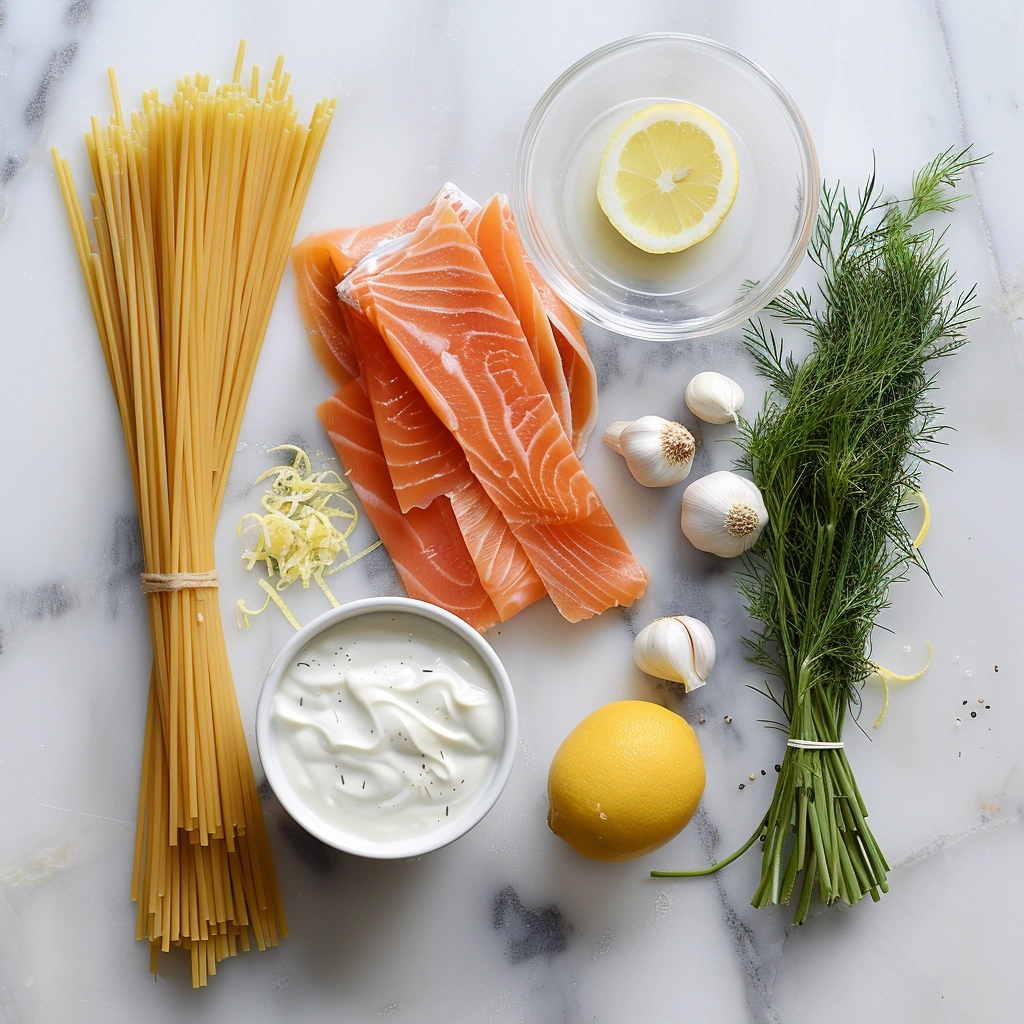 Healthier Smoked Salmon Linguine