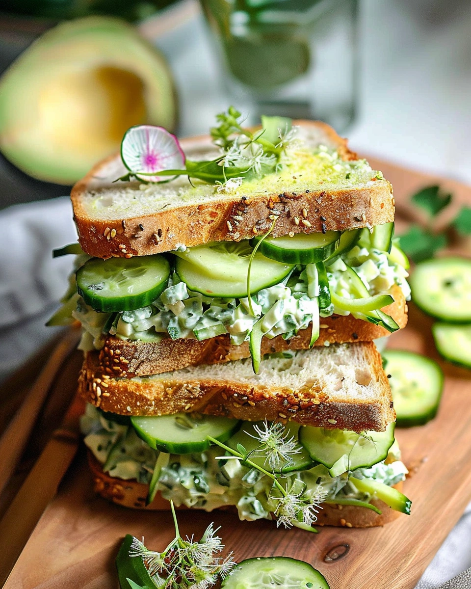 Easy Cucumber Salad Sandwiches