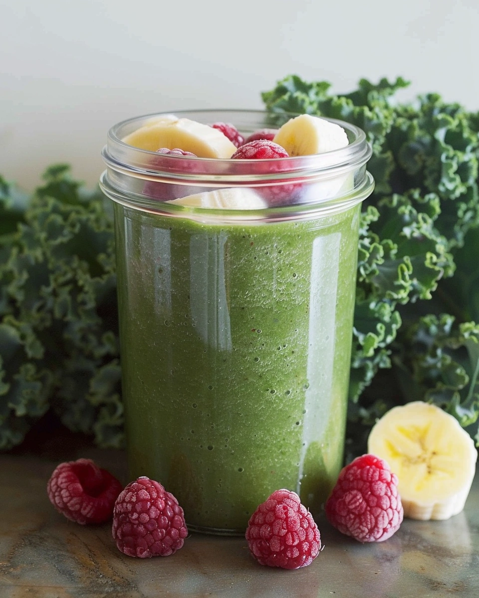 Kale Smoothie Recipe With Banana & Srawberries