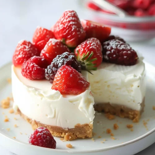 No-Bake Cheesecake (Low-Calorie & Low-Sugar!)