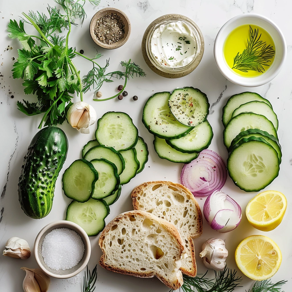 Easy Cucumber Salad Sandwiches